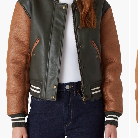 Black and Brown Varsity Jacket - Picture 1 of 7